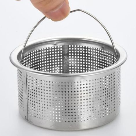 Crépine d'évier - Inox - 2pcs - Acier Inoxydable 304 - Installation Facile - Multifonctionnelle (1/4)