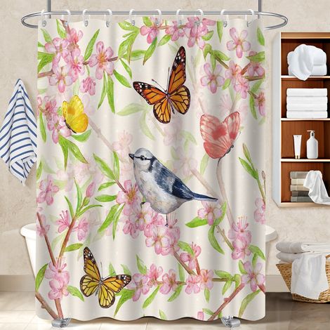 Rideau de bain imprimé polyester 180x180 original housse de baignoire pour une colocation (1/5)