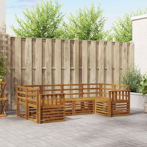 Sofagarnituren 6 pcs Natur Massivholz Akazie (1/5)