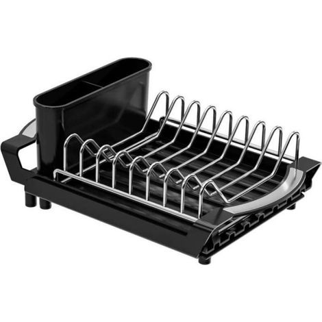 Égouttoir À Vaisselle - Acier Inoxydable - Extensible 28-49,5 Cm - Porte-couverts Amovible - 1 Pièce (1/2)