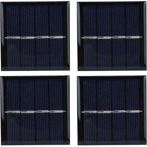 4 Solarzellen (0,45 W, 2 V, 58 x 58 mm, PET), Photovoltaik-Ladegerät für Zubehör, tragbares Solarstrom-Set (1/5)