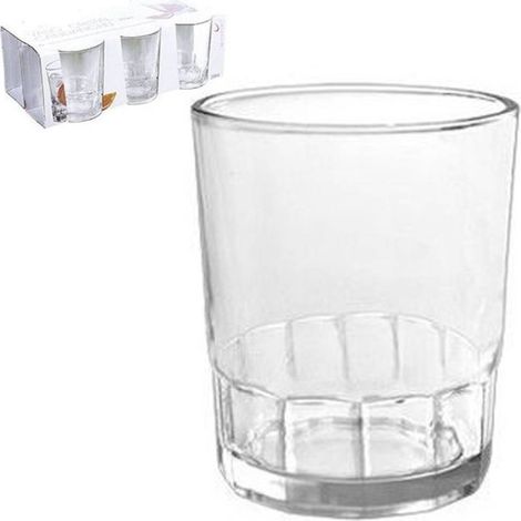 Set 6 Vasos Transparentes 255ml Para Agua De Mesa Bebida Caliente El - (1/2)