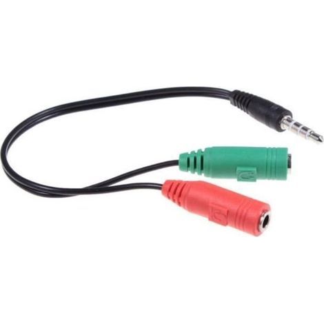 Cavo adattatore per cuffie e microfono, splitter stereo a Y, da 2 jack femmina da 3,5 mm a jack maschio da 3,5 mm (1/3)