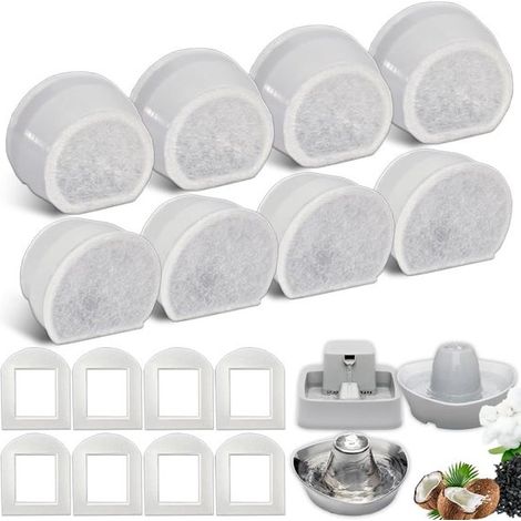 Filtros de repuesto para bebederos,16 unidades,Filtros para bebederos,Compatible con los bebederos Petsafe Drinkwell 360 de acero inoxidable (1/5)