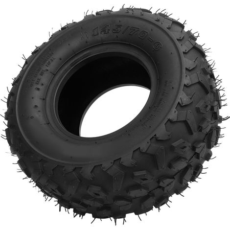 Pneu tout-terrain sans chambre à air 145/70‑6 anti-crevaison, antidérapant, en caoutchouc épais pour quad, SSV et karting (1/5)