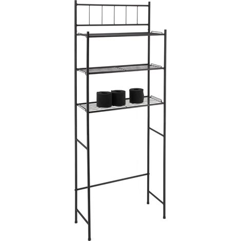 GELCO - Desserte pour wc store noir 58.5x24.5x165 (1/5)