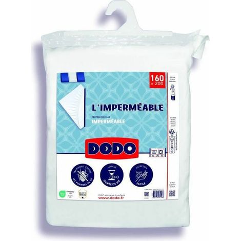 Protector de Colchón Impermeable - DODO - 160 x 200 cm - Algodón y Poliéster - Antipolillas