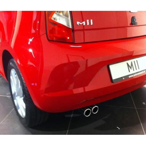 Embout d'échappement double rond Seat Mii / VW Up / Skoda Citigo (1/2)