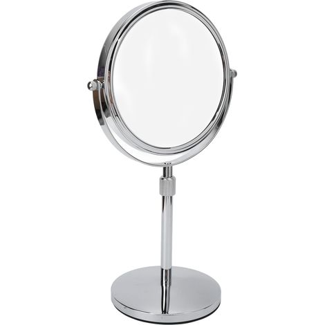 Miroir de maquillage de table, hauteur réglable, double face, grossissement x3, miroir de courtoisie (1/5)