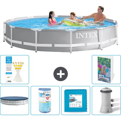 Prism Frame Pool Rund - 366x76 cm - 7-teilig S146