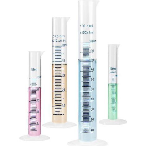 Lot de 4 éprouvettes graduées de 100 ml (1/3)