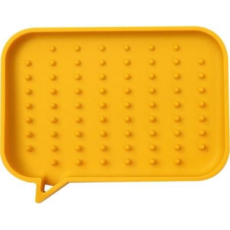 Skandinavische Silikon-Seifenbox mit Abtropffläche, kleine, kreative Seifenbox für Waschbecken, Seifenablage und Regal. (1/5)
