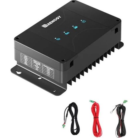 Chargeur de Batterie DC-DC Renogy 12V 50A Double Entrée avec MPPT – Chargeur de Bord Intelligent pour Batteries Auxiliaires (Plomb, Lithium) avec Fonction d'Isolement pour Camping-Car et Bateau (1/5)