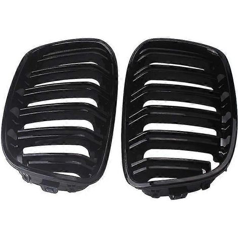 Bracingo Frontstoßstangengrill mit Niereneinsatz für BMW 1er F20 F21 (vor Facelift, 2010–2013) – Glänzend Schwarz