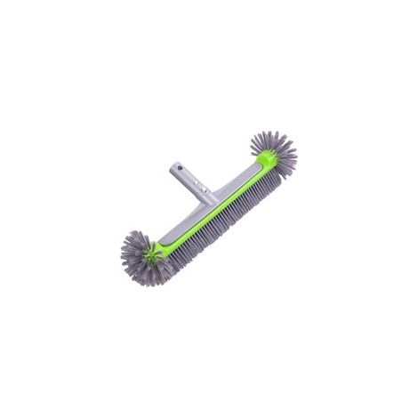 Balai Brosse Piscine Liner 45cm, Balai Piscine Brosse pour Piscine, Tête de Brosse de Piscine Détachable avec Poils Robustes Poignée en Aluminium
