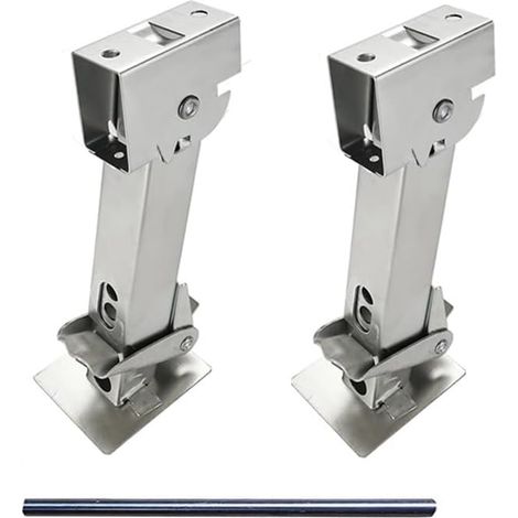 2 PCS Cric Stabilisateur,Cric Stabilisateur de Camping-Car,Support de 650 LB, capacité de Levage de 1000 LB,Stabilisateurs Télescopiques de 12 à 18 Pouces, vérins stabilisateurs à Ciseaux Robustes