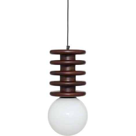 Lampada a sospensione rochi a forma di sfera, diametro 20 cm, marrone - Atmosphera créateur d'intérieur (1/3)