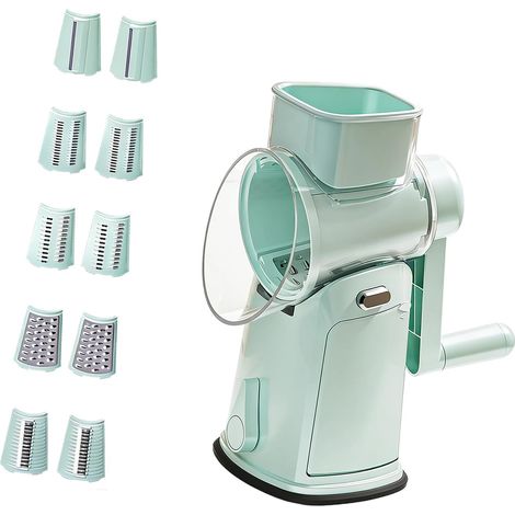 Cortadora/trituradora de verduras multifuncional, cortadora rotativa manual para patatas y zanahorias. (1/4)