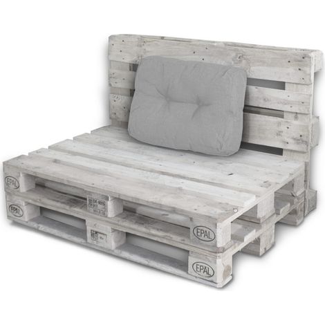 Palettenkissen Palettenauflagen Sitzkissen Rückenlehne Kissen Palette Polster Sofa Couch Hellgrau - Seitenkissen
