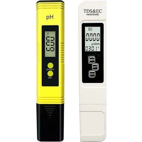 Testeur de pH, testeur de pH de piscine mesure TDS pH EC température qualité de l'eau testeur de pH pour eau potable, piscine, aquarium, boissons, culture hydroponique