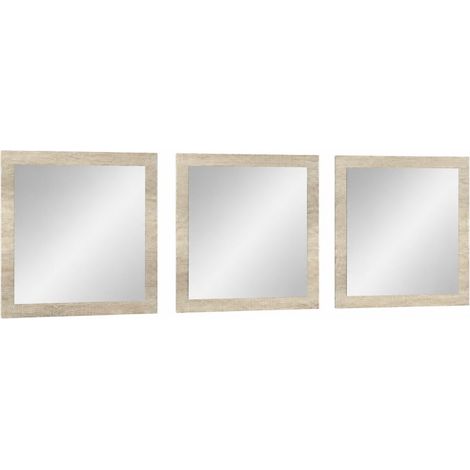 Lote de 3 espejos MALMO color sonoma 60x60x3 (1/5)