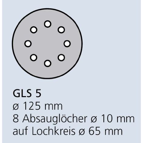 KLINGSPOR SELBSTKLEBENDE SCHLEIFSCHEIBE 125mm PS33CK 120 gr. GLS5 8-LOCH/100 Stk. (1/2)