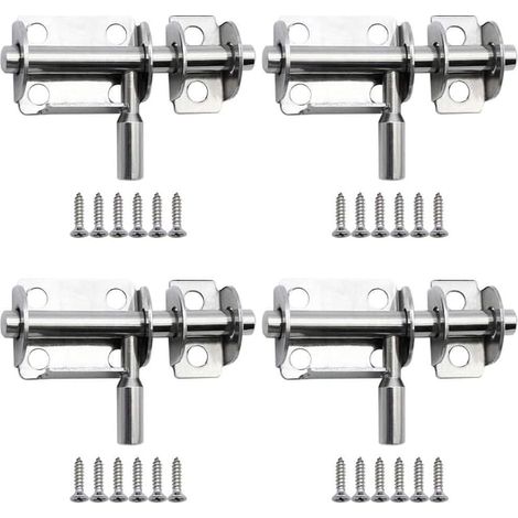 piezas de mini cerraduras de acero inoxidable de 65 mm para puertas correderas, pestillos de seguridad con tornillos. (1/5)