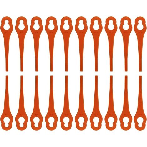 Lot de 100 lames de rechange pour coupe-bordures Fuxtec FX-E1RT20, lames en plastique pour coupe-bordures sans fil Fuxtec (1/5)