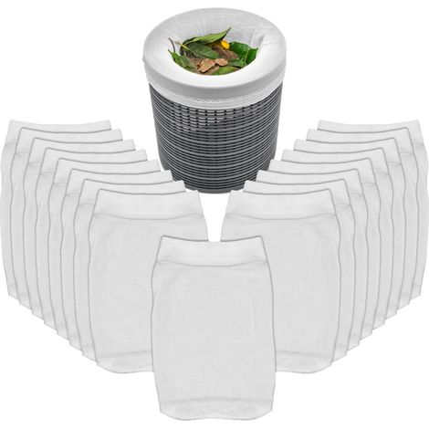 Skimmer Socke weiß - 20er Set - Poolfilter Schoner - Skimmer Netz Poolpumpe Schutz Filter Schmutzfang