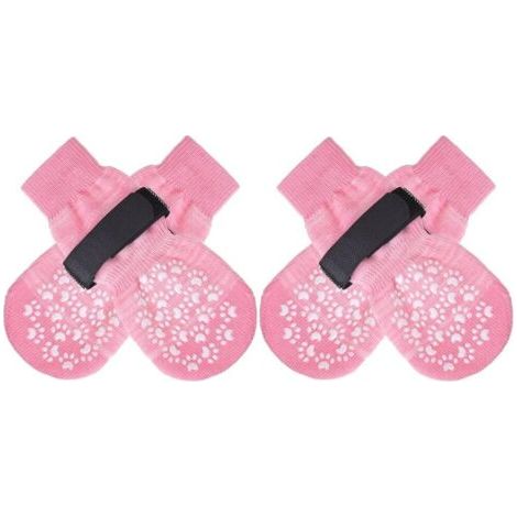 BUNTHAUS (Taille M) Chaussettes antidérapantes pour éviter de lécher les pattes, chaussures pour chien pour trottoirs chauds, chaussons pour chiens de petite, moyenne et grande taille, bottes de contr (1/5)