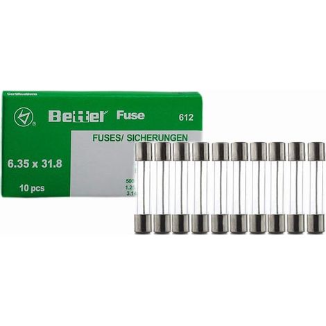 Fusibles en Verre 8A Lent - Lot de 10 - 6,3x32mm 250V - Protection Électrique Sûre - Pour Appareils Domestiques et Industriels (1/2)