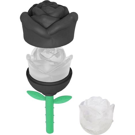 1 Moule à glaçons,Silicone alimentaire,Forme rose,Fusion lente,Réfrigérateur,Cocktails,Whisky (1/5)