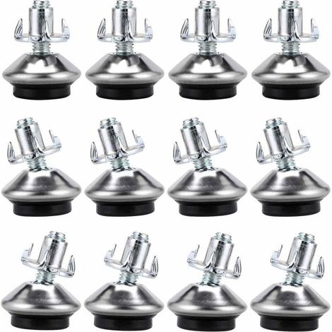Pieds de nivellement pivotants réglables M6 12 pieds de table de meubles robustes pieds de nivellement pivotants avec écrou en T pivotant pieds de nivellement robustes pour établi, projets de bricolag (1/5)