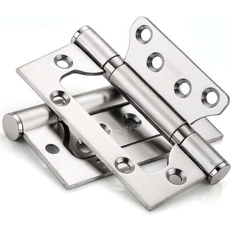 4 charnières en acier inoxydable, charnières de porte rectangulaires (1/4)