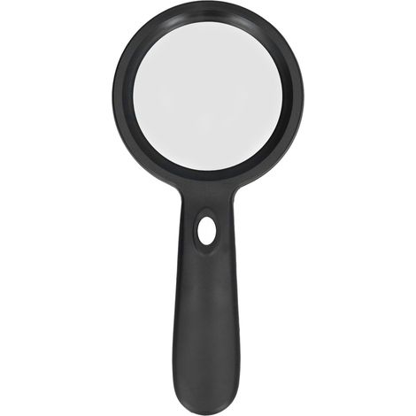 Loupe à main avec 12 LED ZB-7790-12 grossissement 10x verre optique noire bureau école extérieur maison impression soudure bijoux (1/5)