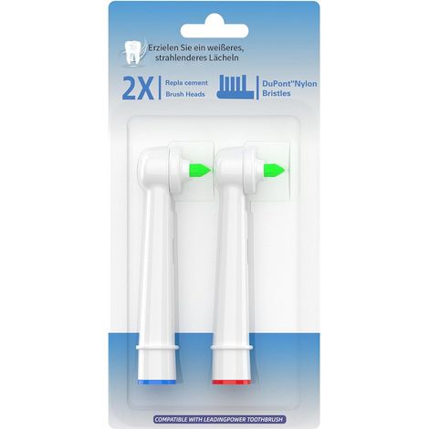Interdental 2 x White Rotatable Interdental Replacement Toothbrush Heads Compatible with Braun Electric Toothbrushes (1/5)