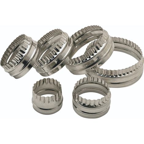 Kitchen Craft - Set de moldes para Masa y Galletas (6 Piezas, Doble Filo, Acero Inoxidable)