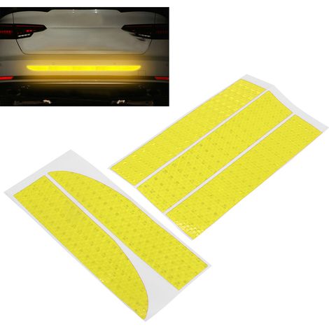 5 Autocollants Réfléchissants Forts Haute Visibilité Nocturne Imperméables Fluorescents Jaunes (1/5)