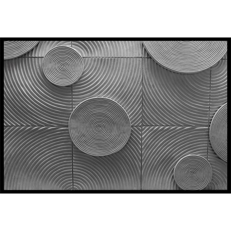 Affiche encadrée motif abstrait spirales grises (1/5)