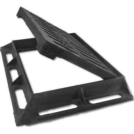 Drainage Grid Cast Iron with Frame, Opening 280x180mm (1/5)