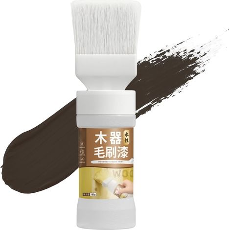 Peinture De Réparation Pour Bois Fournitures de Bricolage à Base d'Eau Peinture De Réparation Pour Rayures Sur Bois Avec Pinceau pour Éraflures, Dommages, Taches, Fissures, (1/5)