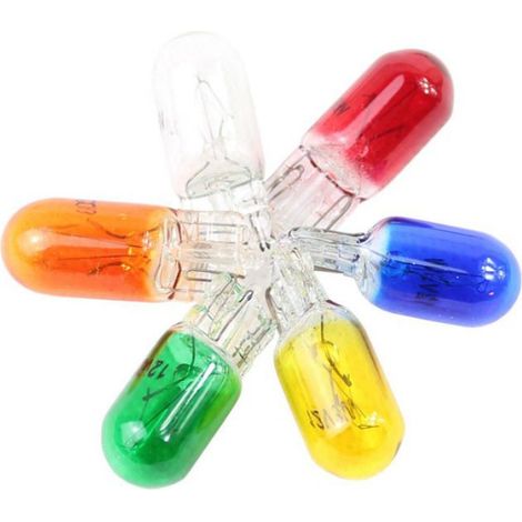 Ampoule Halogène T10 W5W - 12 V - 5 W - Jaune - Pour Éclairage Intérieur Voiture Camion Moto Bateau - Lot de 10 (1/4)