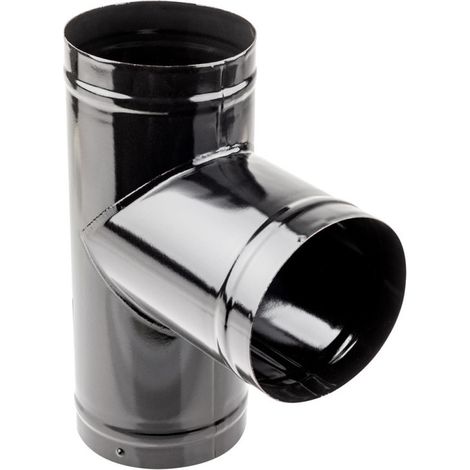 Té vitrifié 150 mm Té pour conduit de cheminée Raccord pour conduits d'évacuation des fumées (1/5)