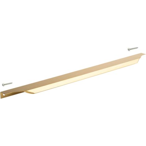 Cyclingcolors – Poignée de meuble en aluminium or brossé – Entraxe 160mm – Vis incluses – Design moderne pour placards et tiroirs (1/4)