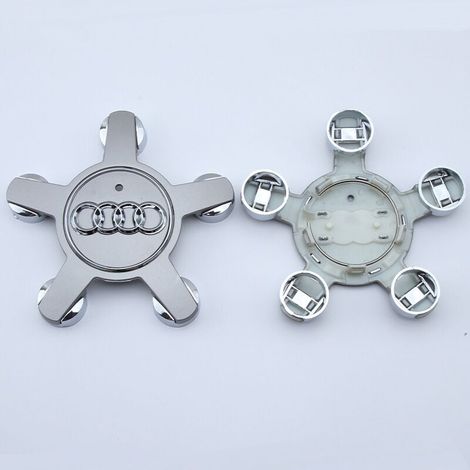 Wheel trim 4f0601165 n wheel logo for Audi 135 mm wheel trim - grey, set of 4 (1/4)