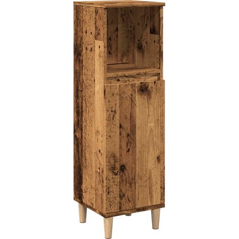 Armoire de salle de bain vieux bois 30x30x100cm bois ingénierie (1/5)