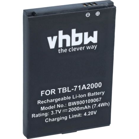 vhbw Batterie compatible avec TP-Link M5350 M5250 ver 1.0, M7200 ver 1.0, M7300 routeur modem hotspots (2000mAh, 3,7V, Li-ion) (1/5)