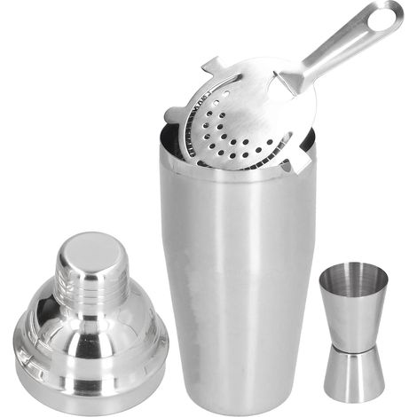 750-ml-Edelstahl-Barset mit Shaker, Tee-Ei und Messbecher für elegante Cocktails (1/5)