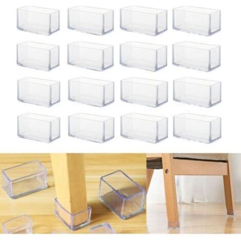 16 pieds en silicone, 20 x 40 mm, housses pour meubles/chaises afin d'éviter les rayures et le bruit. (1/4)