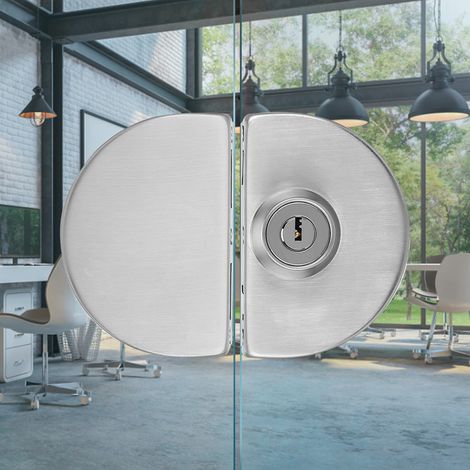 Serrure de Sécurité en Acier Inoxydable pour Porte en Verre Double, Accessoire de Protection Domestique (1/5)